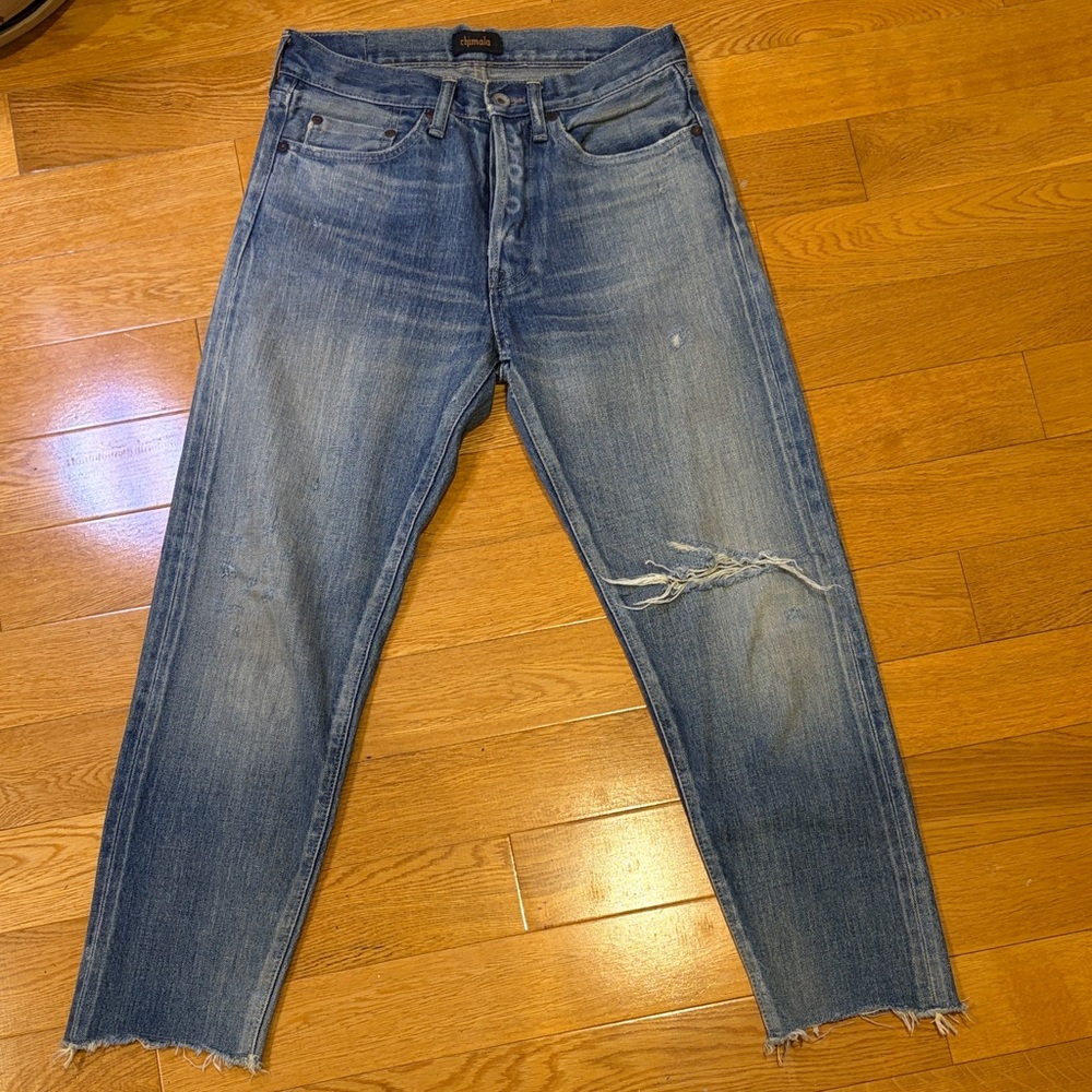 Chimala Distressed Blue Jeans - Classic Straight Fit